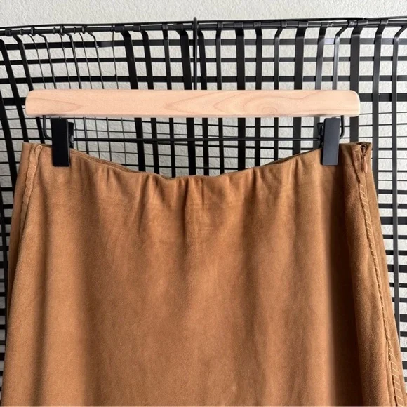 NWT! Free People Nigel Preston Hand-Painted Lambskin Suede Maxi Skirt - Large - Picture 6 of 10
